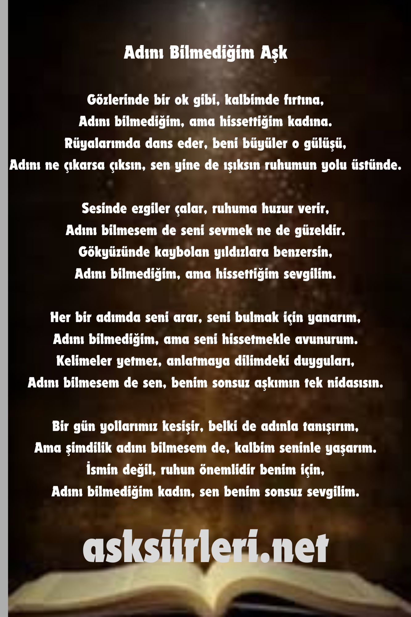 Adını Bilmediğim Aşk Şiiri