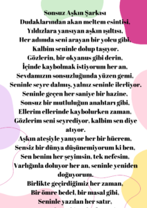 Sonsuz Aşkın Şarkısı Şiiri