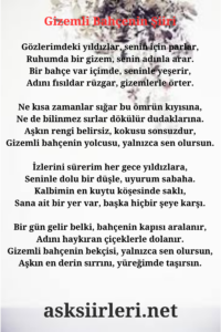 Gizemli Bahçenin Şiiri | Kısa Aşk Şiirleri | 2024