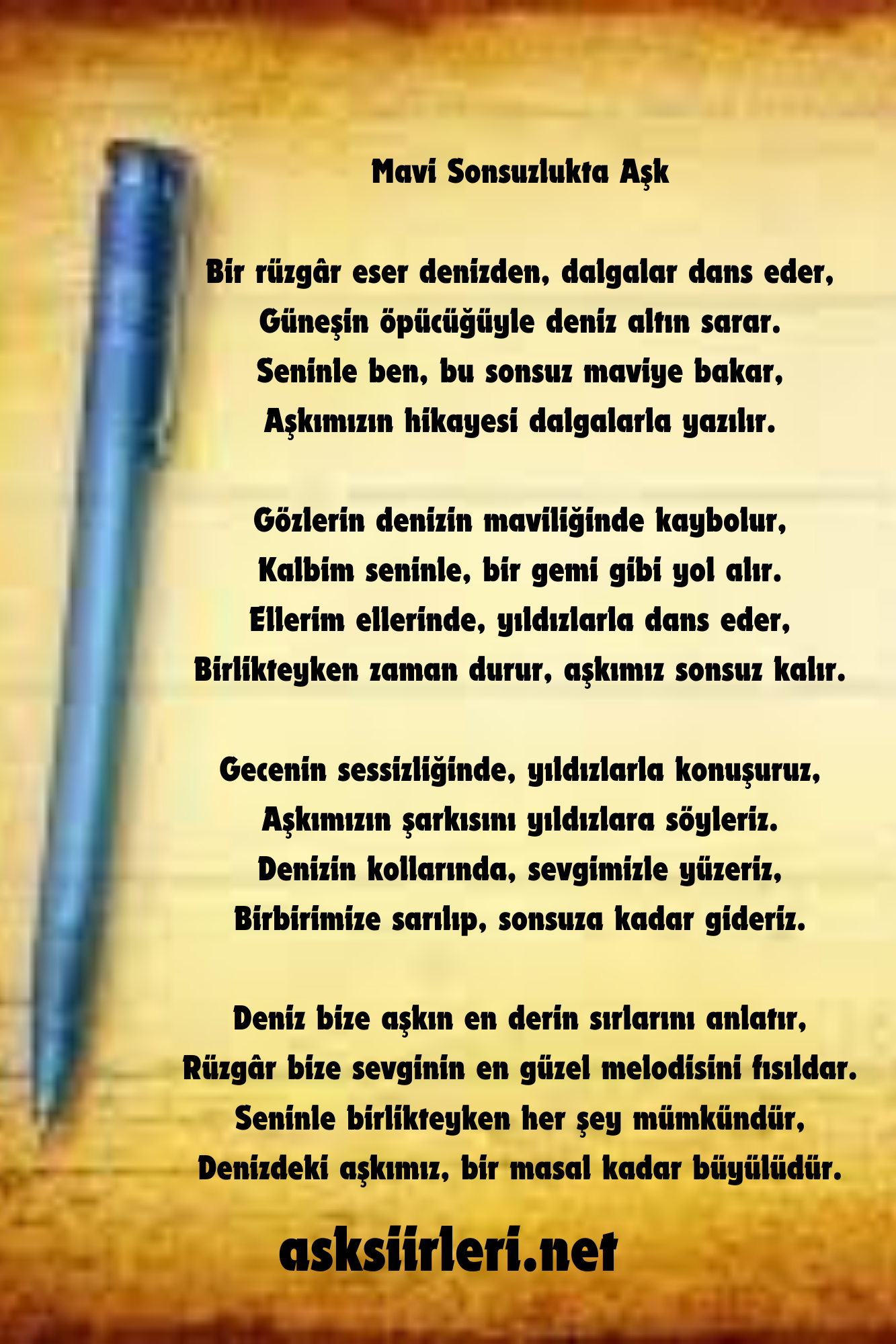 Mavi Sonsuzlukta Aşk Şiiri | 2024