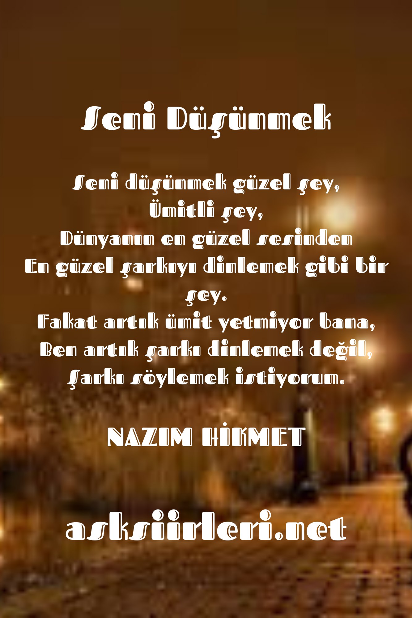 Seni Düşünmek | Etkileyici Aşk Şiirleri | Nazım Hikmet | 2024