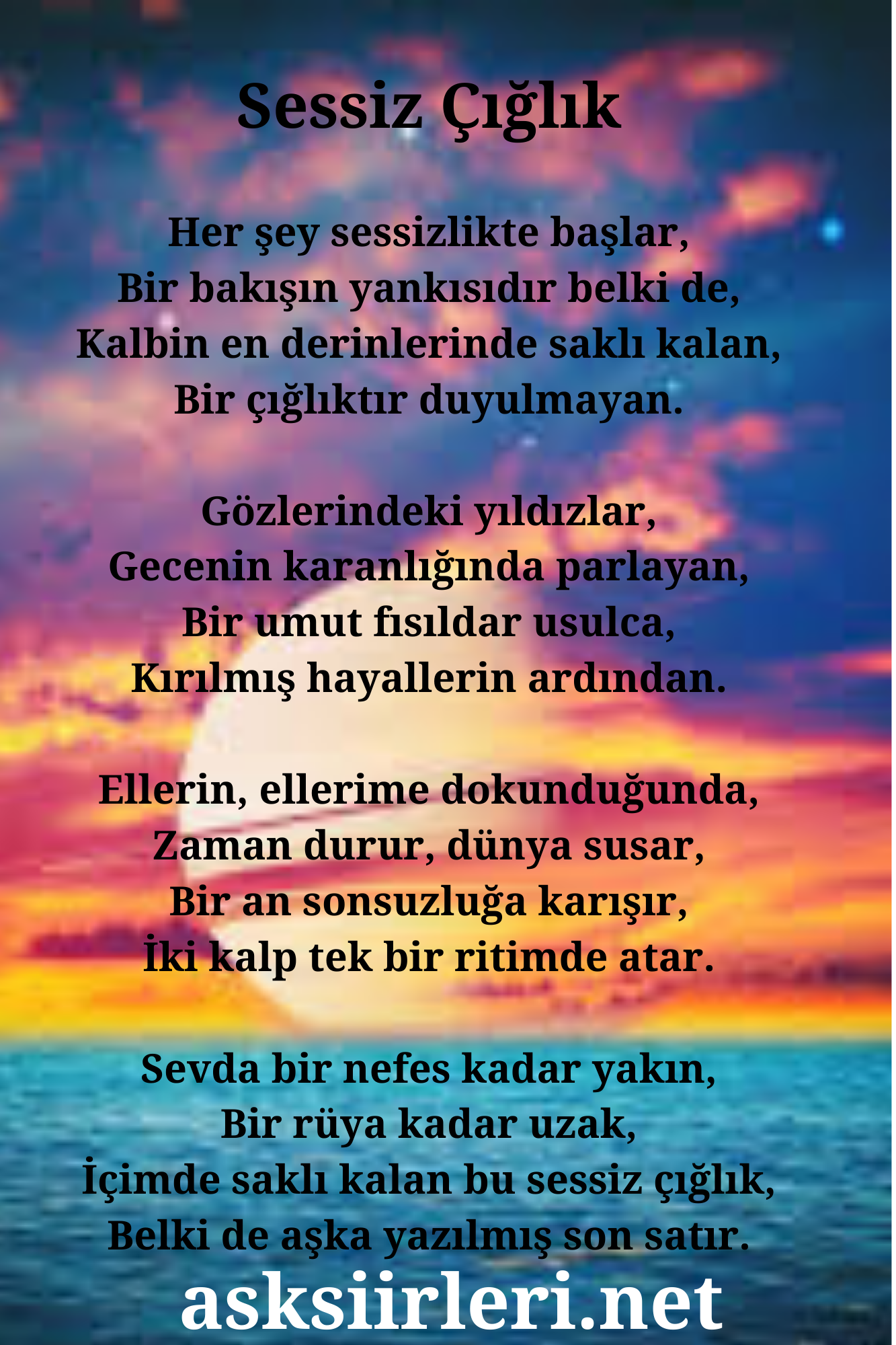 Sessiz Çığlık | En Güzel Aşk şiirleri | 2024