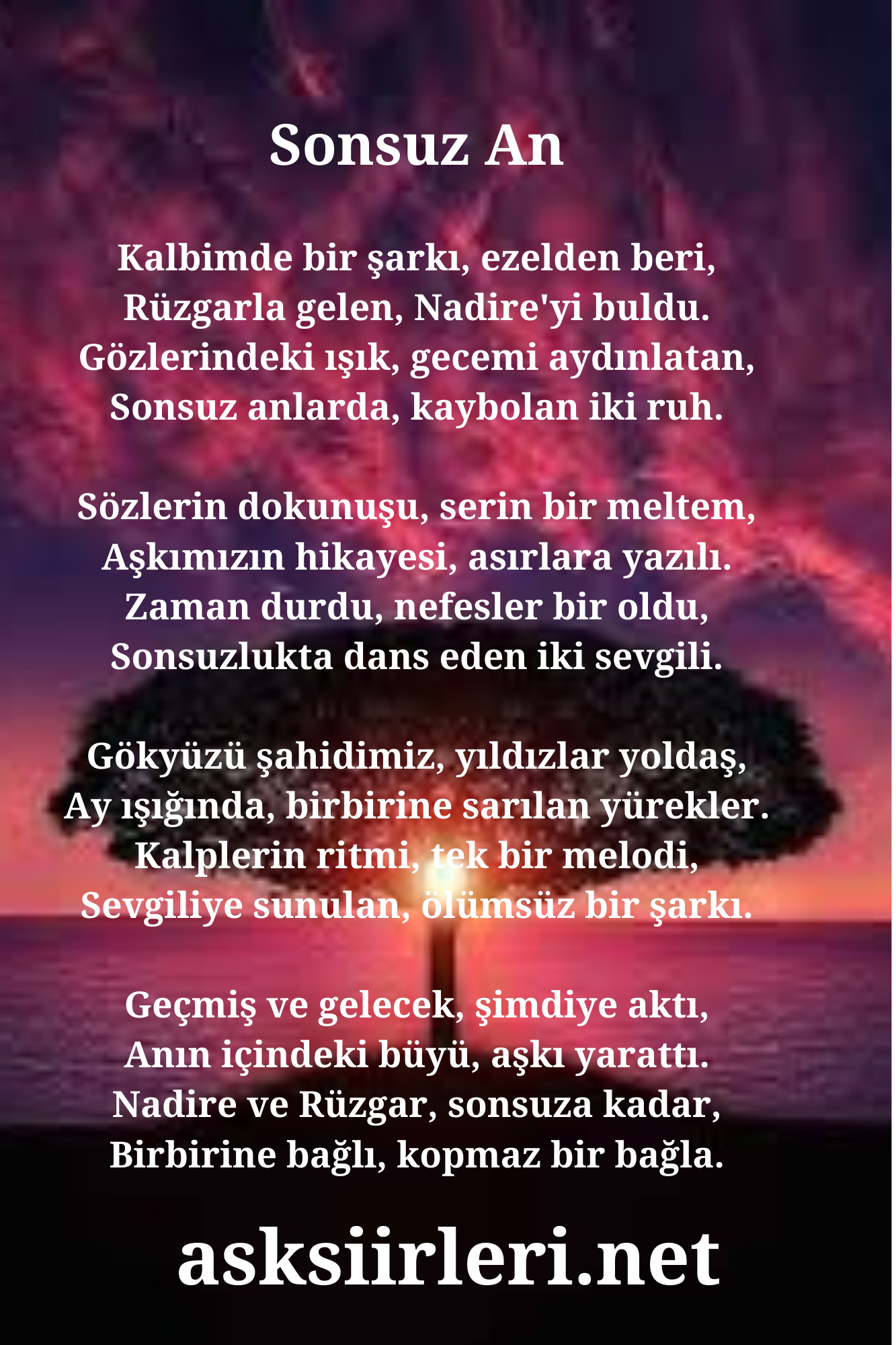 Sonsuz An | Kısa Aşk şiirleri | 2024