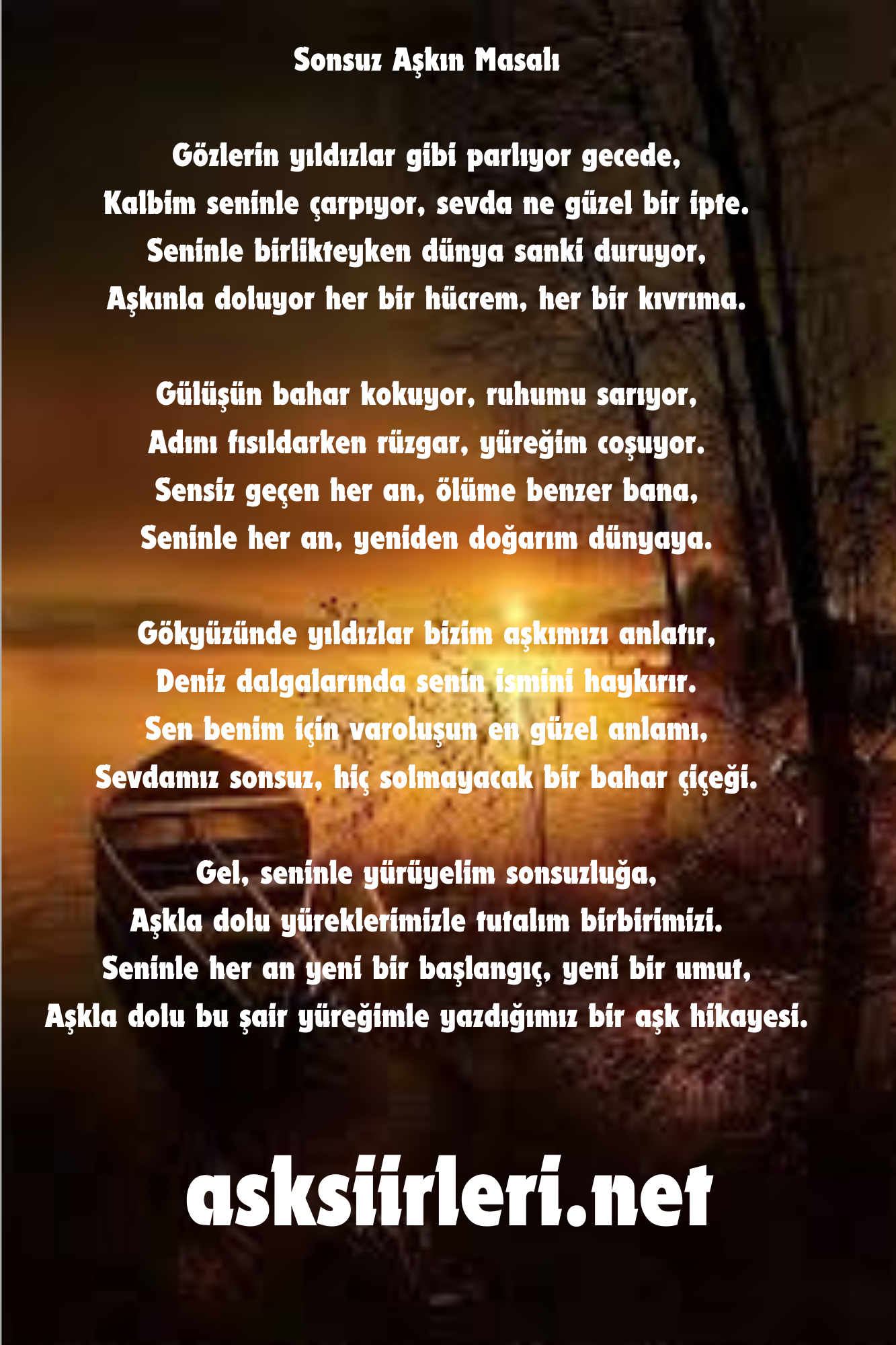 Sonsuz Aşkın Masalı Şiiri