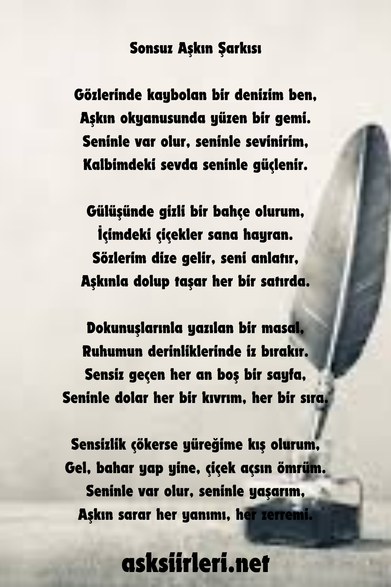 Sonsuz Aşkın Şarkısı Şiiri
