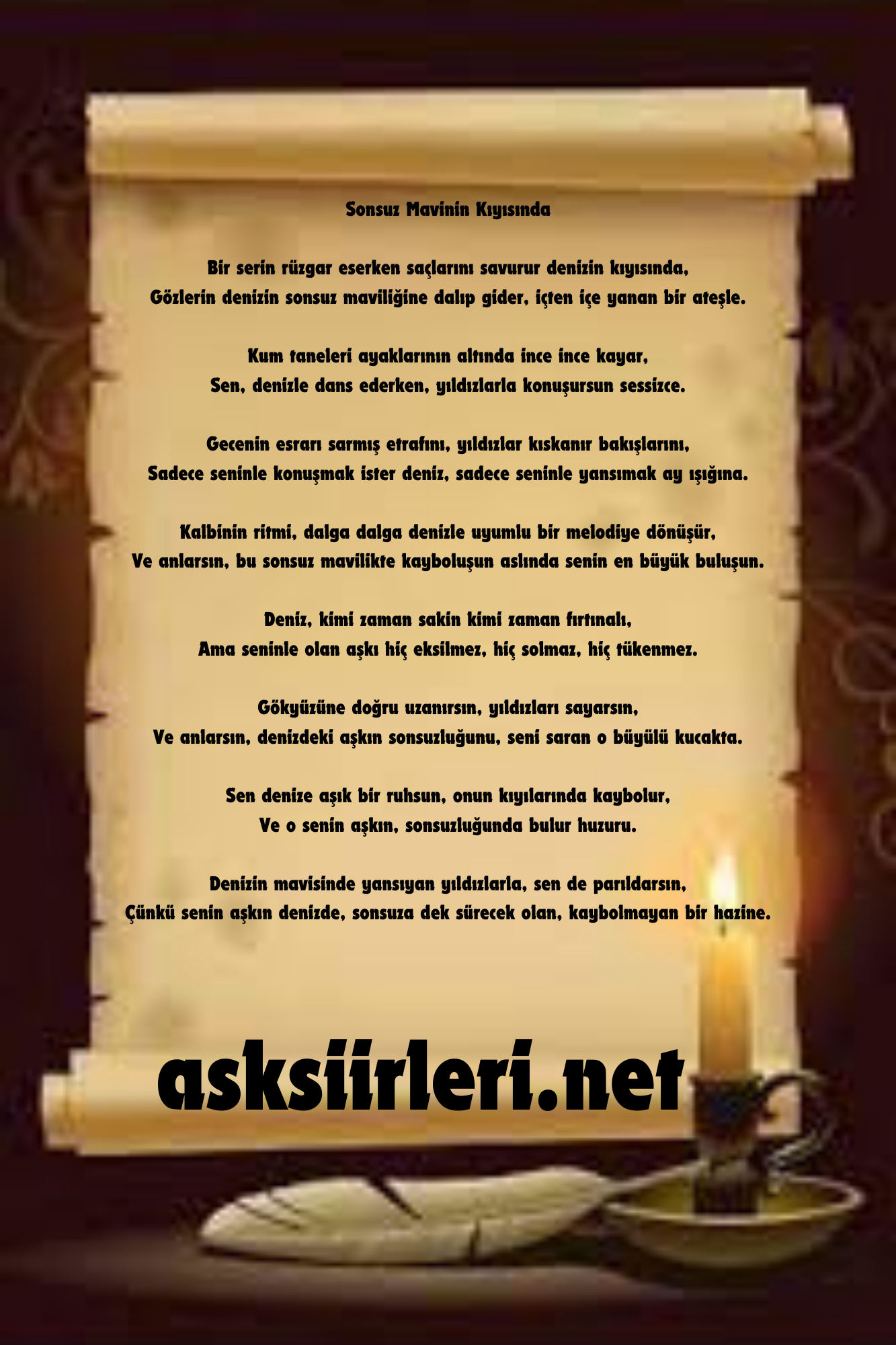 Sonsuz Mavinin Kıyısında Şiiri