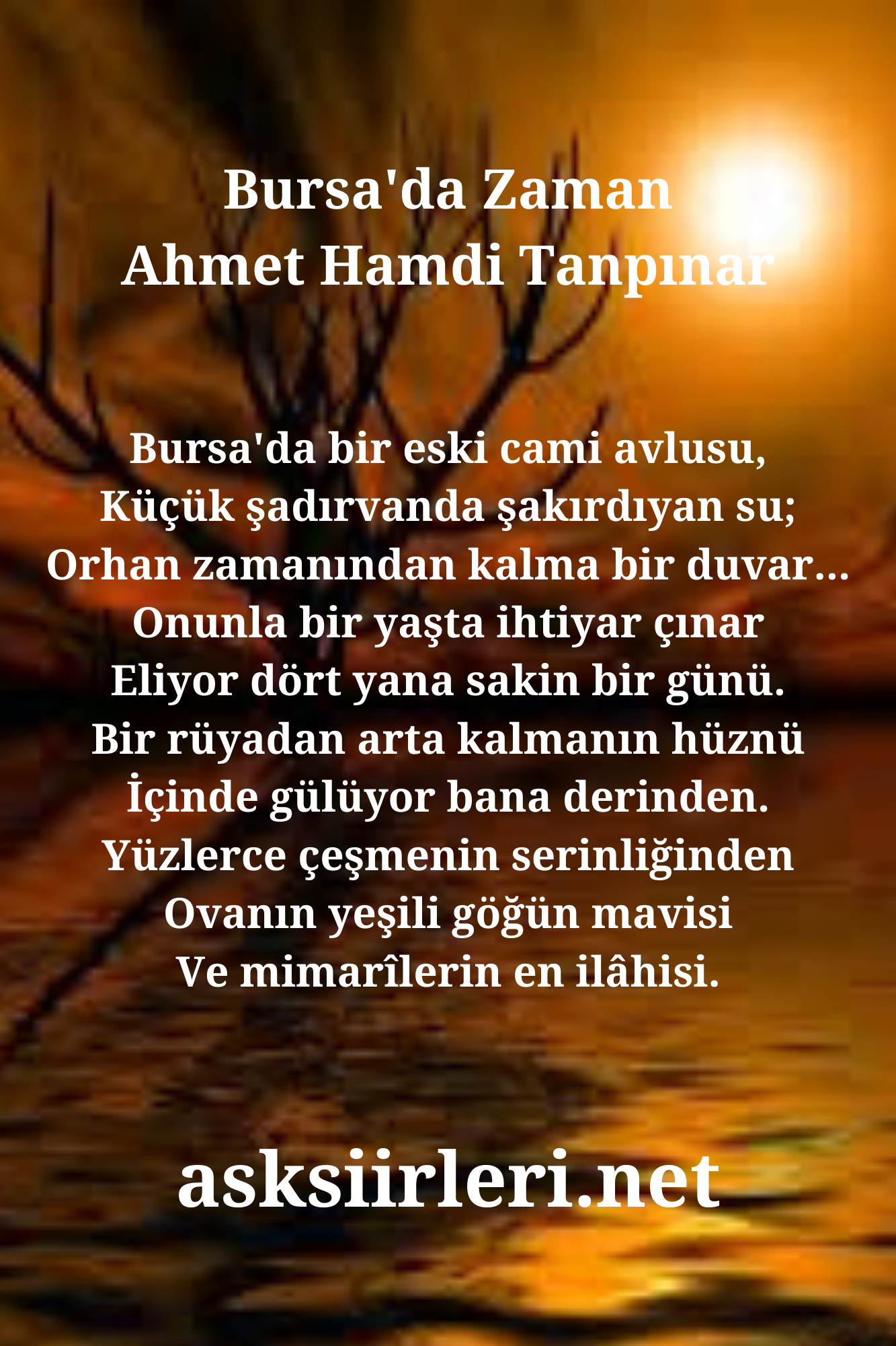 Bursa’da Zaman | Ahmet Hamdi Tanpınar | Edebi Şiir