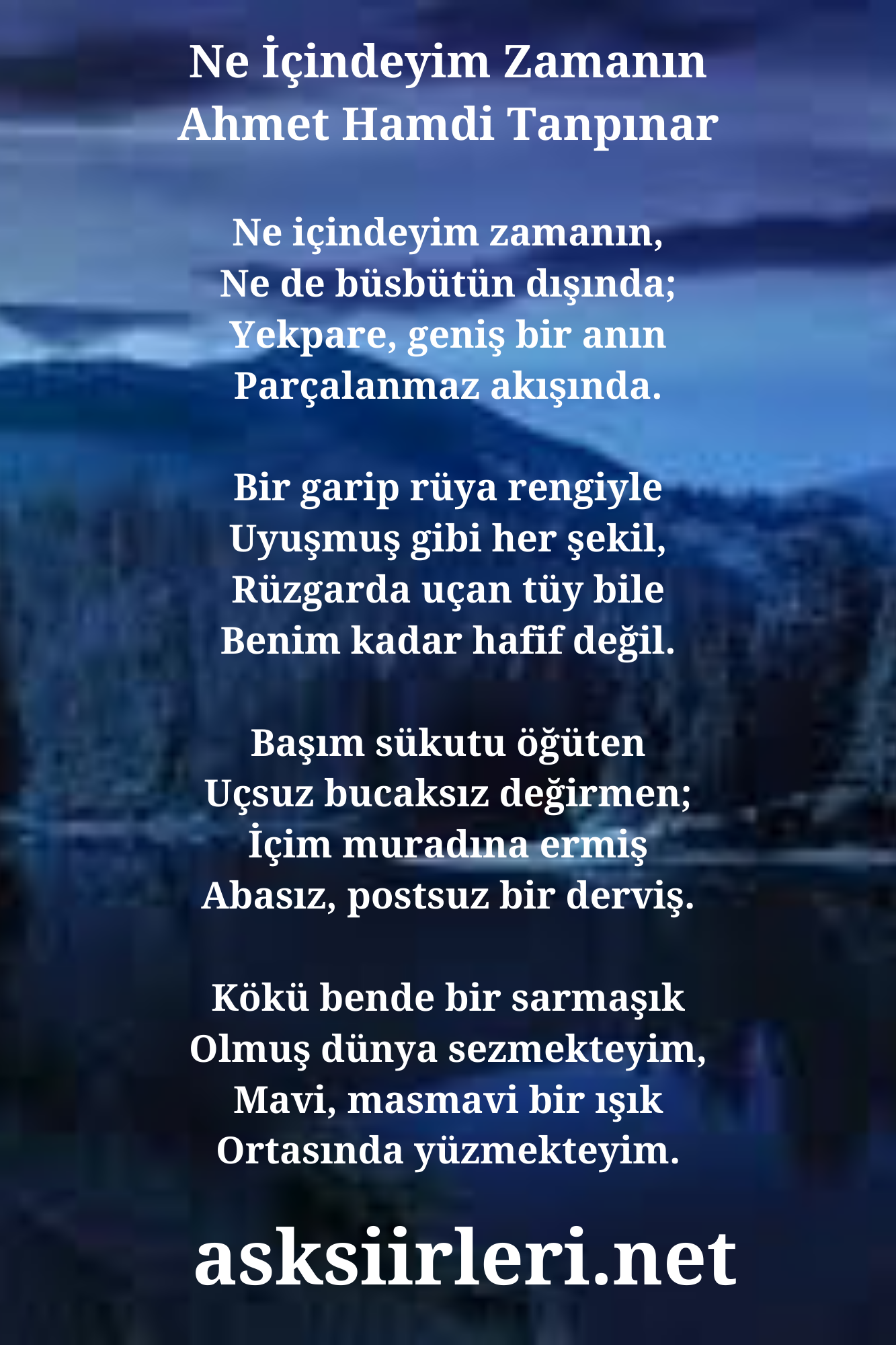 Ne İçindeyim Zamanın | Ahmet Hamdi Tanpınar | 2024