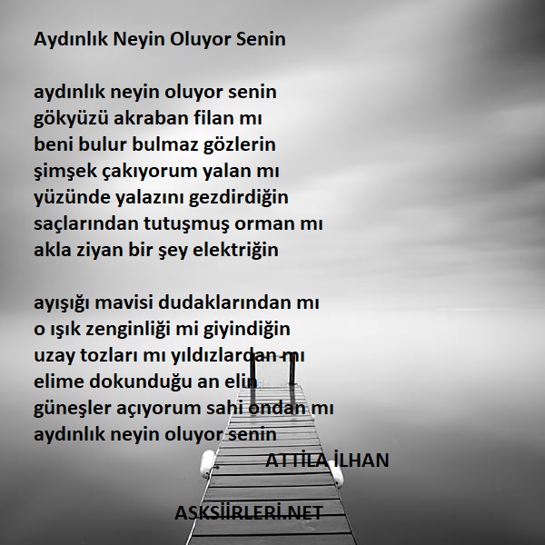 Aydınlık Neyin Oluyor Senin | Attila İlhan | 2024