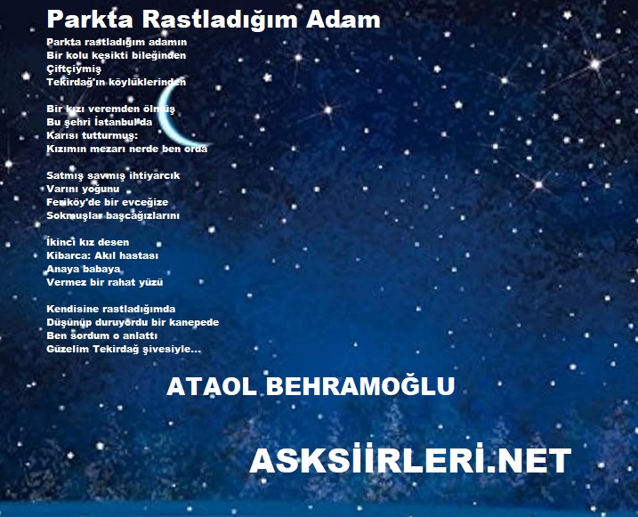 Ataol Behramoğlu | Parkta Rastladığım Adam | 2024