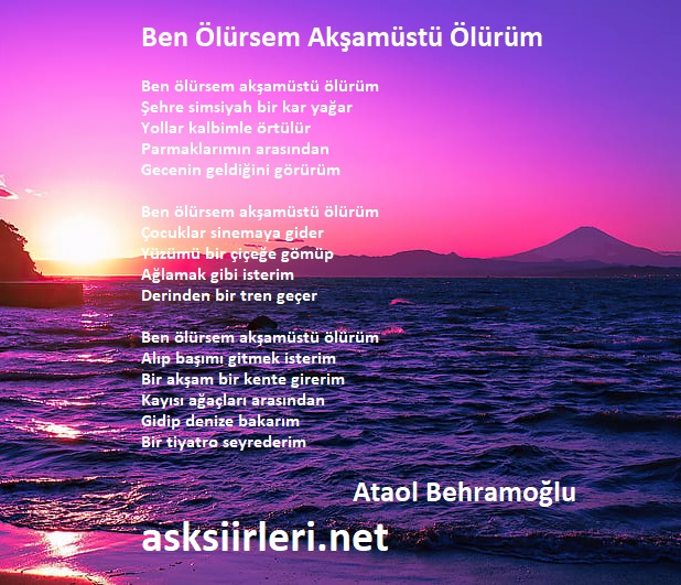 Ben Ölürsem Akşamüstü Ölürüm | Ataol Behramoğlu | 2024