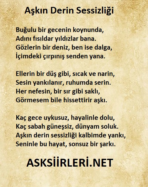 Aşkın Derin Sessizliği Bağlayıcı Aşk Şiirleri 2025